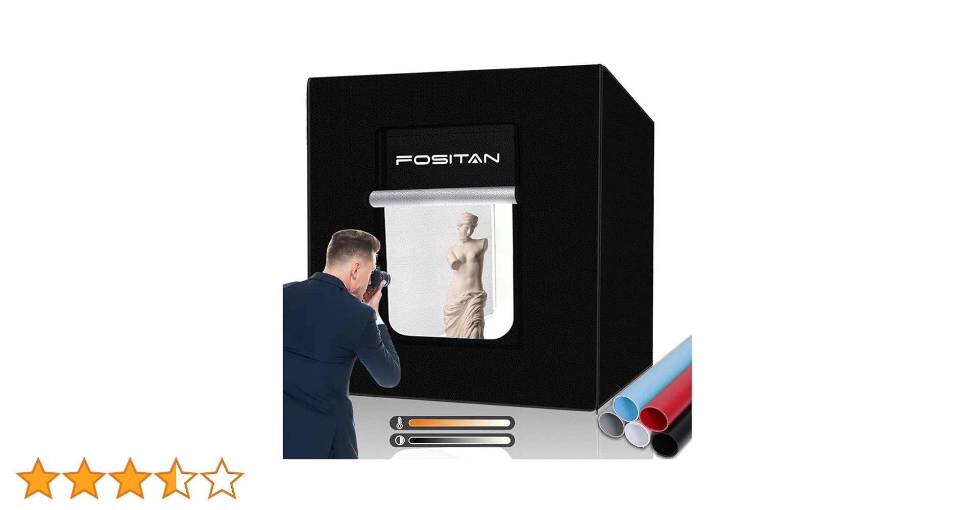 Amazon | 【二色】 撮影ボックス FOSITAN 80cm 色温度調光可能